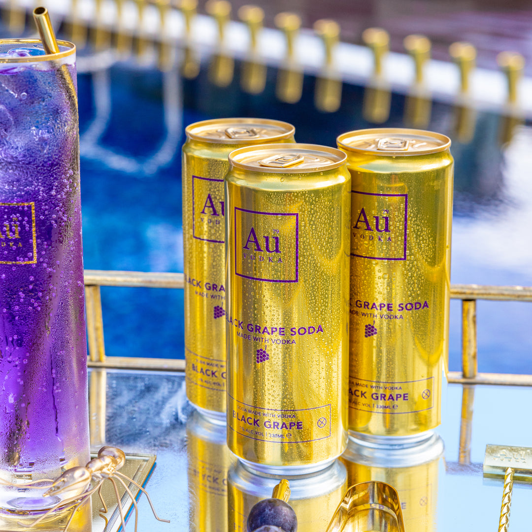 Au Vodka Black Grape Pre-Mixed Cans - Case of 12