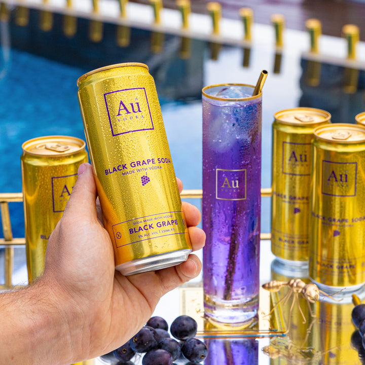 Au Vodka Black Grape Pre-Mixed Cans - Case of 12