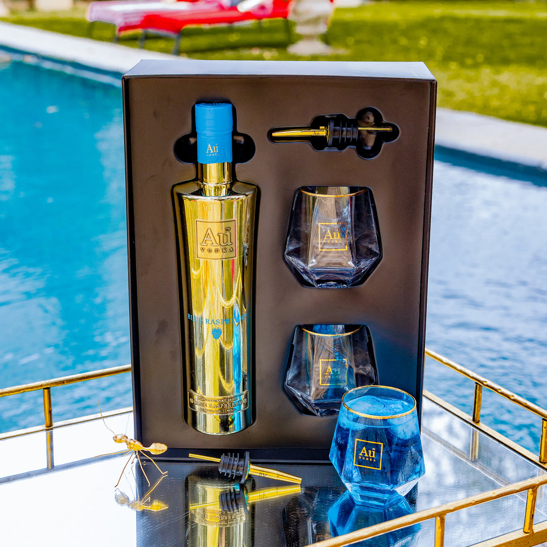 Au Vodka Gift Pack - Blue Raspberry 70cl