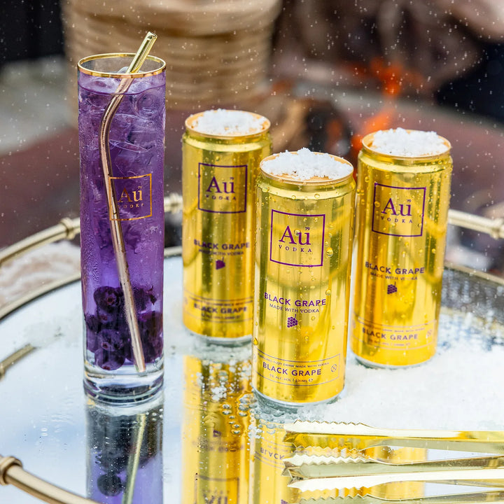 Au Vodka Black Grape Pre-Mixed Cans - Case of 12