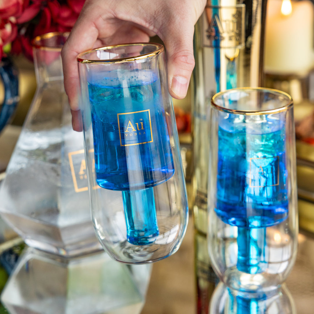 Au Double Wall Bottle Glass