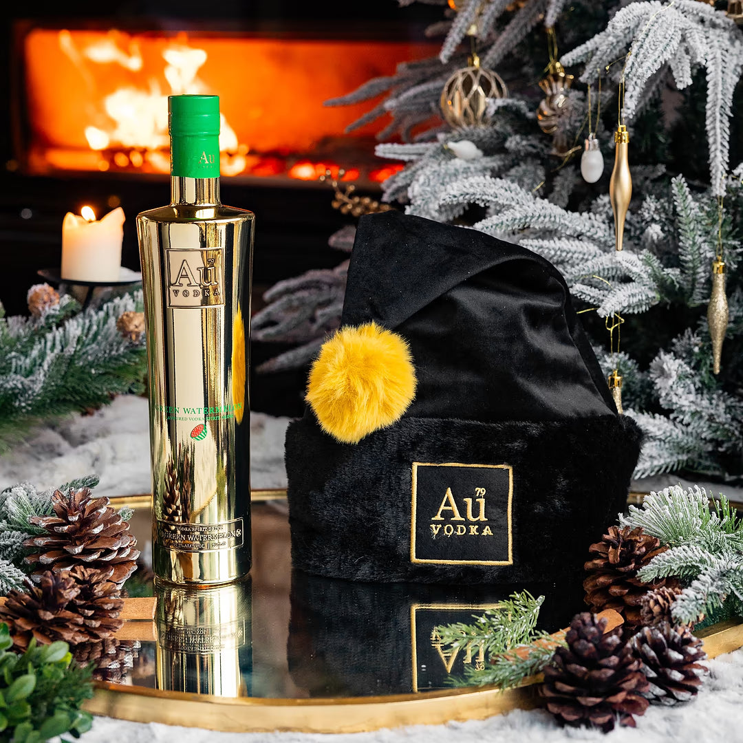 Au Vodka 70cl & Au Christmas Hat
