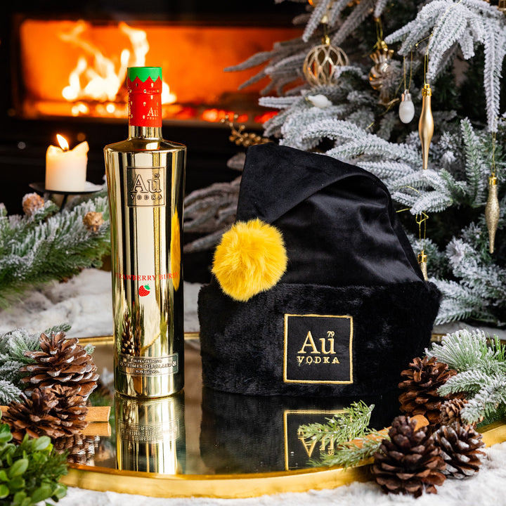 Au Vodka 70cl & Au Christmas Hat