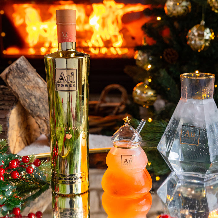 Au Vodka 70cl & Christmas Tree Glass